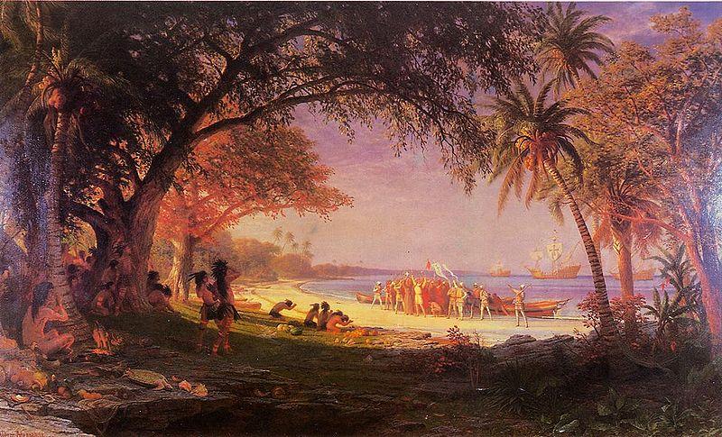Albert Bierstadt The Landing of Columbus